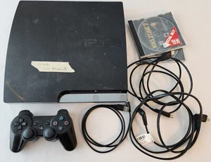 PlayStation 3 Slim Console (CECH-2501A) - 3 Games, 1 Controller, All Cords - Picture 1 of 7
