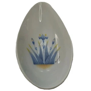 Vintage Annie Grenade Limoges France Small Bowl Blue Floral Egg Shape Bowl - Picture 1 of 7