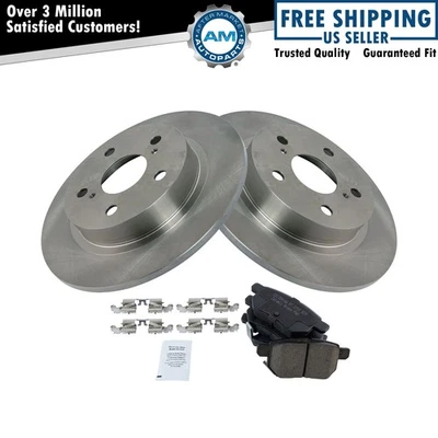 Rear Brake Pad & Rotor Kit Brake Rotor For 2011-2016 Scion tC - Image 1 of 4