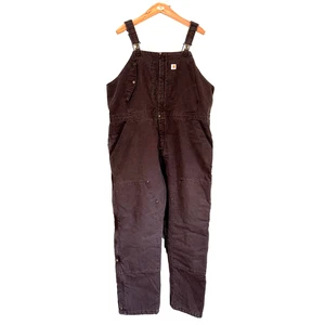 Mono con tirantes de pato forrado acolchado Carhartt aislado doble rodilla marrón 3XL regular - Imagen 1 de 14