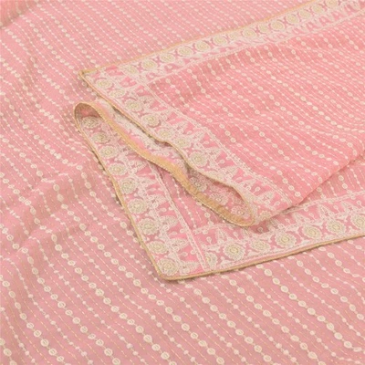 Velo bufanda bordado a mano rosa georgette dupatta/estola larga vintage sánscriti Foto 1 de 4