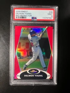 2008 Finest Refractors Red #48 Delmon Young #'d 25/25 PSA 9 Only 1 Graded - Picture 1 of 2