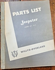 PARTS LIST JEEPSTER MODEL 463 VJ-2 FIRST EDITION - Picture 1 of 6