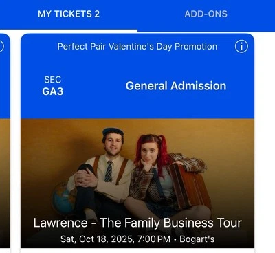 Two GA Tickets - Image 1 of 2