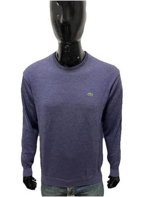Lacoste Maglione Uomo Lana Woolmark Lana Vergine Logo Coccodrillo Taglia 4 / L - Imagen 1 de 4