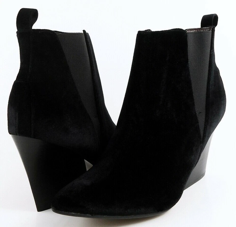 Botas de diseñador de terciopelo negro REPORT SIGNATURE MYRNA 8,5 M Foto 1 de 4