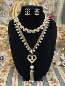 Vintage Lisner Pearl Gold Jewelry Set  - Picture 1 of 7