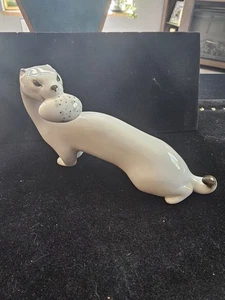 Estatuilla vintage de porcelana de mangosta/comadreja Lomonosov coleccionable URSS - Imagen 1 de 5