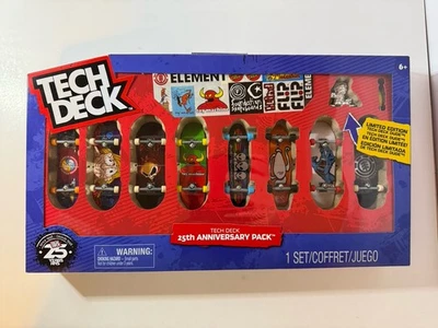 Tech Deck 6067138 25th Anniversary 8-Pack Fingerboards with Exclusive Figure