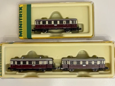 Minitrix 2093 2095 Treibwagen Diesel CvT-34b DRG beige/rot Furth-Regensburg OVP - Bild 1 von 4