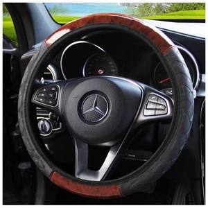 Useful Steering Wheel Cover Replacement Wood Grain 1Pieces Accessories - Picture 1 of 6