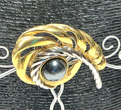Broche Espiral Plata Perla Imitación Gris Tono Dorado Fundido Moda Lote 66B Foto 1 de 4