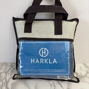 Funda manta ponderada Harkla azul 70x55 edredón ligero para manta de 15 libras - Imagen 1 de 4