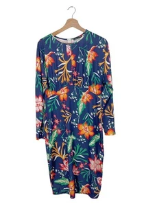 ZARA Vestido de manga larga Mujeres Vestido Talla EU 40 azul-verde-naranja claro - Imagen 1 de 5