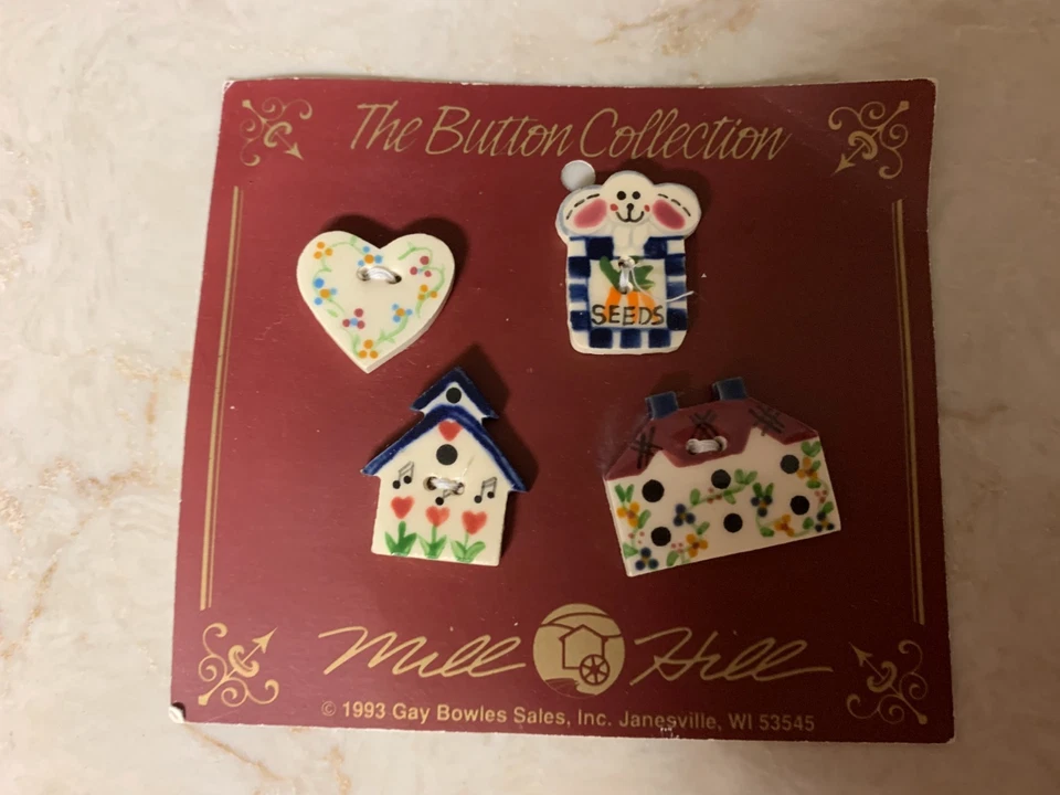 Botones de cerámica Mill Hill 1993 vintage NUEVO Foto 1 de 1