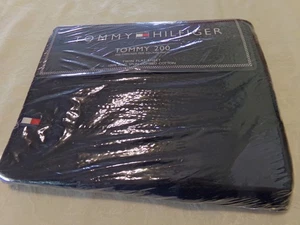 Tommy Hilfiger Tommy 200 Twin Flat Sheet Navy 100 Cotton 200 Thread Count New! - Picture 1 of 4
