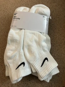 Neu Nike Everyday Herren Größe 8-12 weiß Baumwolle Crew-Socken - Bild 1 von 2