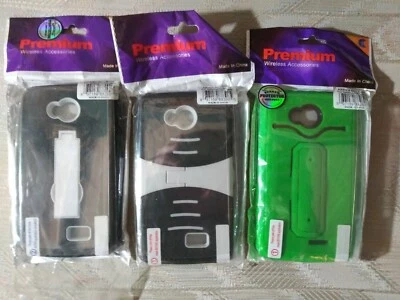 3 LG Optimus F6 Phones Cases New Premium Wireless Accessories Green Black Gray - Image 1 of 4