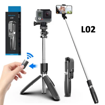 4.2 Bluetooth Unipod Selfie Stick Trípode Giratorio Inalámbrico Control Remoto Teléfono Móvil Foto 1 de 4