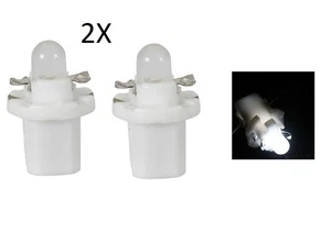 2X WHITE LED LAMP LIGHTS T5 B8.5D car bulb 12V car light dashboard frame - Picture 1 of 1
