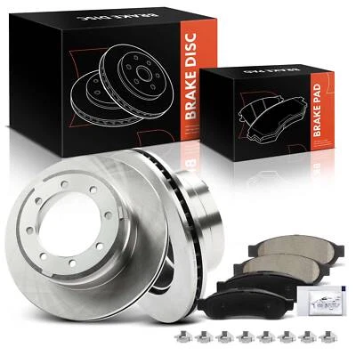 6x Rear Disc Rotors & Ceramic Brake Pad for Ford F-350 Super Duty 2005-2012 4WD - Imagem 1 de 4