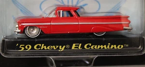 Jada Street Lowrider Series Red '59 Chevy El Camino Rollin On Dubz - Nuovo - Foto 1 di 2