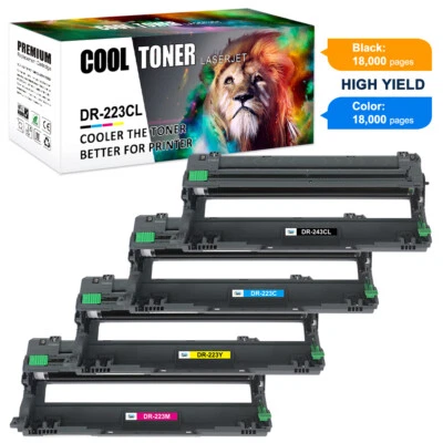 4PK DR223CL Drum Unit for Brother TN223 TN227 HL-L3210CW HL-L3230CDW HL-L3270CDW - Image 1 of 4