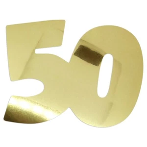 Die Cut Shape - NUMBER 50 2.5" & 5.0" size in 12 Metallic Colors #6352 - Picture 1 of 23