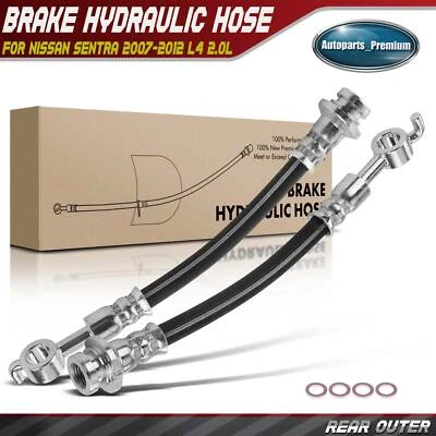 2x Manguera hidráulica de freno exterior trasero izquierdo y derecho para Nissan Sentra 2007-2012 2,0 L Foto 1 de 4