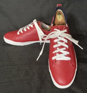 Tommy Hilfiger TWLOHN-R Women's Red Faux Leather Casual Sneakers Shoe - Size 11M - Picture 1 of 8