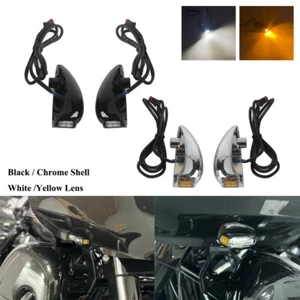 Pair Mini LED Turn Signal Light DRL Lamp For Harley Road Glide FLTRU 2015-2023 - Picture 1 of 18