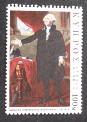 Chipre 1976 Bicentenário da Independência Americana, sem marca de charneira, desmontado em perfeito estado!!! - Imagem 1 de 2