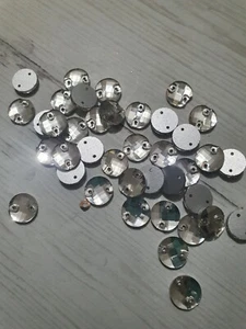 10mm ROUND clear Sew On Stitch  Bead JEWEL GEM Glass CRYSTAL RHINESTONE - Picture 1 of 1