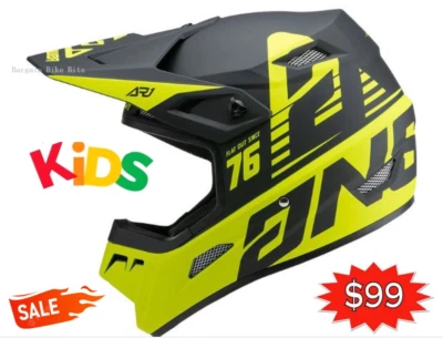 NEW Motocross Helmet Kids Answer Racing AR1  Dirt Bike Youth Helmet Yellow - Image 1 of 4