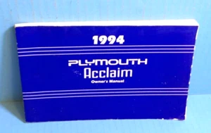 94 1994 Plymouth Acclaim manual del propietario - Imagen 1 de 1