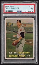 ROCCO COLAVITO 1957 TOPPS #212 PSA 7 ROOKIE CARD CLEVELAND INDIANS RC