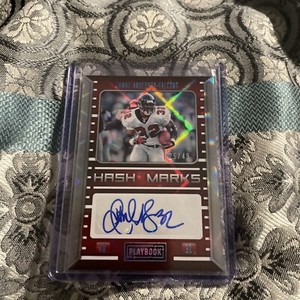 Jamal-Anderson auto playbook Hash Marks #25/49 Atlanta Falcons