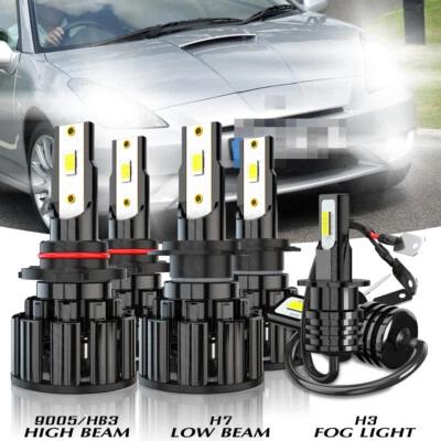 For Toyota Celica 2000-2005 6x LED Headlight Bulbs High Low Beam + Fog Light Kit - Image 1 of 4