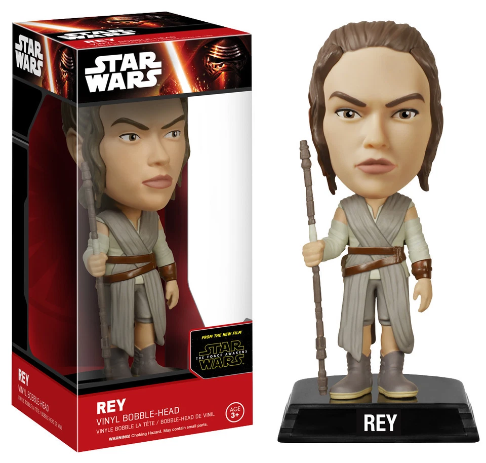 Funko Star Wars Episodio 7 Rey Wacky Wobbler Bobble Head Vinilo TOTALMENTE NUEVO Foto 1 de 1