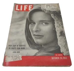 Life Magazine October 20, 1952 TRUMAN ATTACKS TAFT WRITES REPLY, LUCIA BOSE - Picture 1 of 4