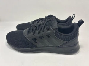 adidas Women's QT Racer 2.0 Running Shoe, Black/Black/Grey 1, 8.5 - Picture 1 of 4