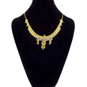 Collana indiana placcata oro Bollywood sposa matrimonio set gioielli etnici | 1258 - Foto 1 di 1