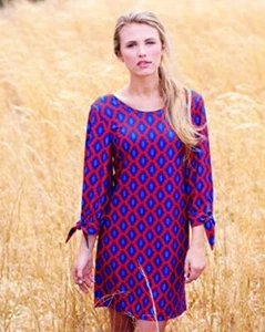 Mud Pie Anderson Dress Geo Dot Medium Polyester New - Picture 1 of 6