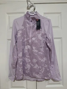 Womens Under Armour Heatgear Loose Fit Pink Sweatshirt Size Large NWT $65 - Picture 1 of 3