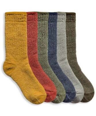 Jefferies Socks Mens Womens 50% Merino Wool Thick Cushion Mid Calf Boot Sock 3P - Image 1 of 4