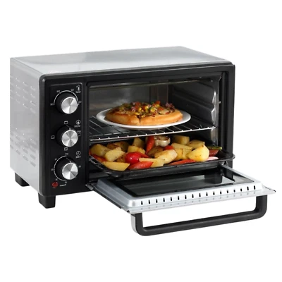 Mini Ofen Grill Elektrisch 16L Backzeit Tragbare Arbeitsplatte Grau Pizza 1400W - Bild 1 von 4