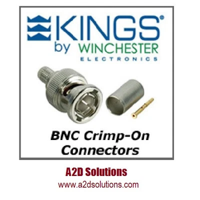 BAG-50 Kings 2065-11-9 BNC Connector for Belden 1855A and 1865A - Image 1 of 2