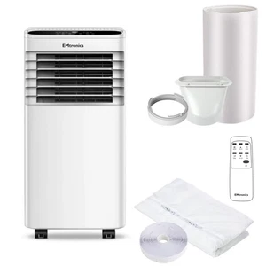 EMtronics 7000BTU Portable Air Conditioner Dehumidifier Fan and Window Vent Kit - Picture 1 of 8