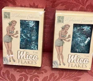 MICA FLAKES Melissa Frances Rosa Blanco Artesanía Ático Tesoros Brillo tls - Imagen 1 de 5