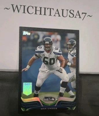 2013 Topps Football Max Unger Black Parallel #51/58 Seattle Seahawks  - Image 1 of 2